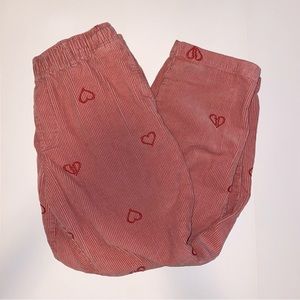 Urban Outfitters Heart Break Corduroy Pants - Pink